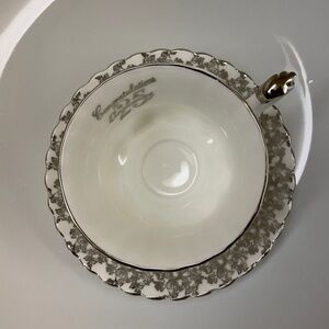 Royal Albert bone china, cup, and saucer. 25th wedding anniversary. (2)